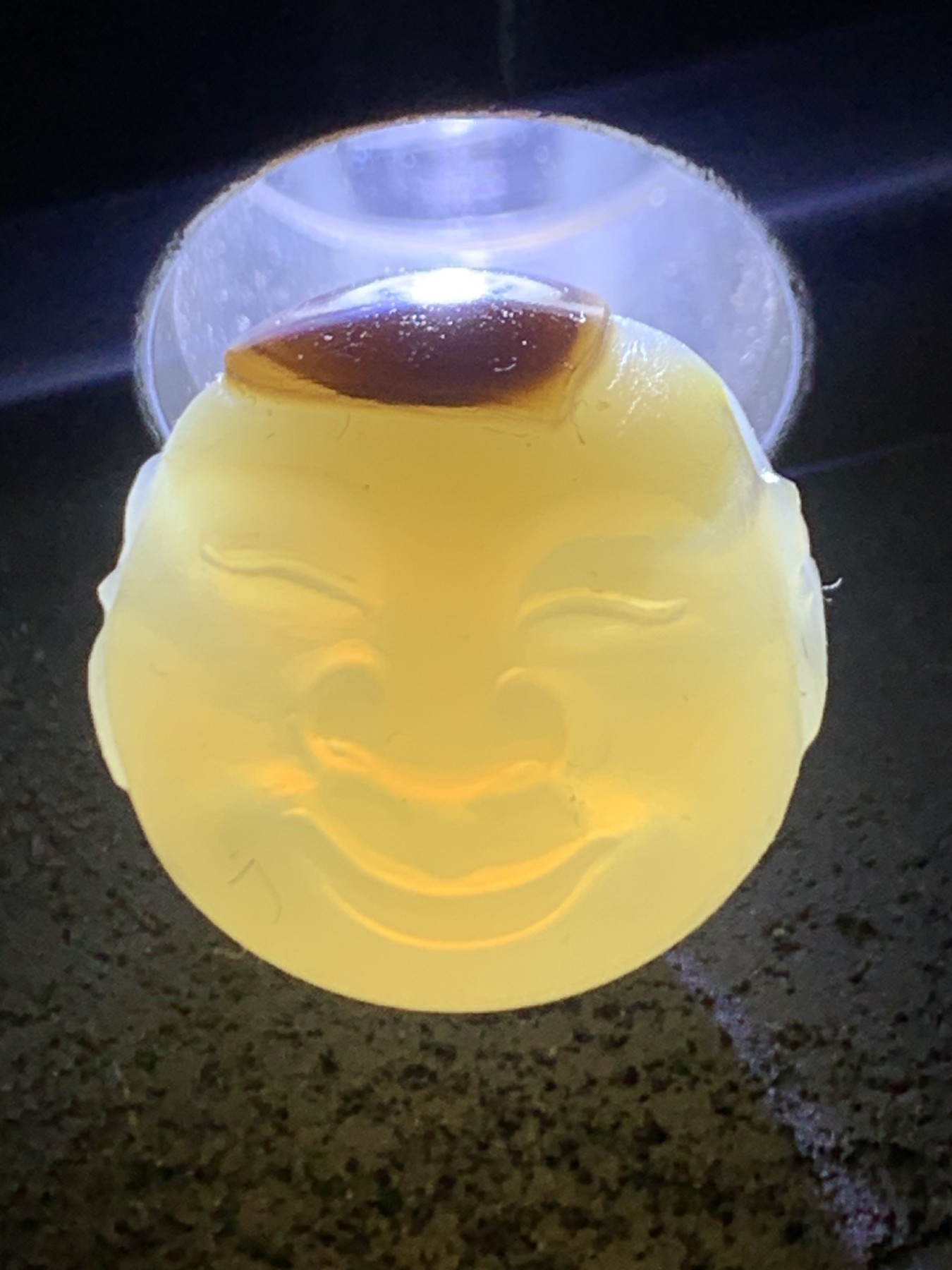 精美高玉化亚光海洋玉髓手工俏色童子圆珠一个！
