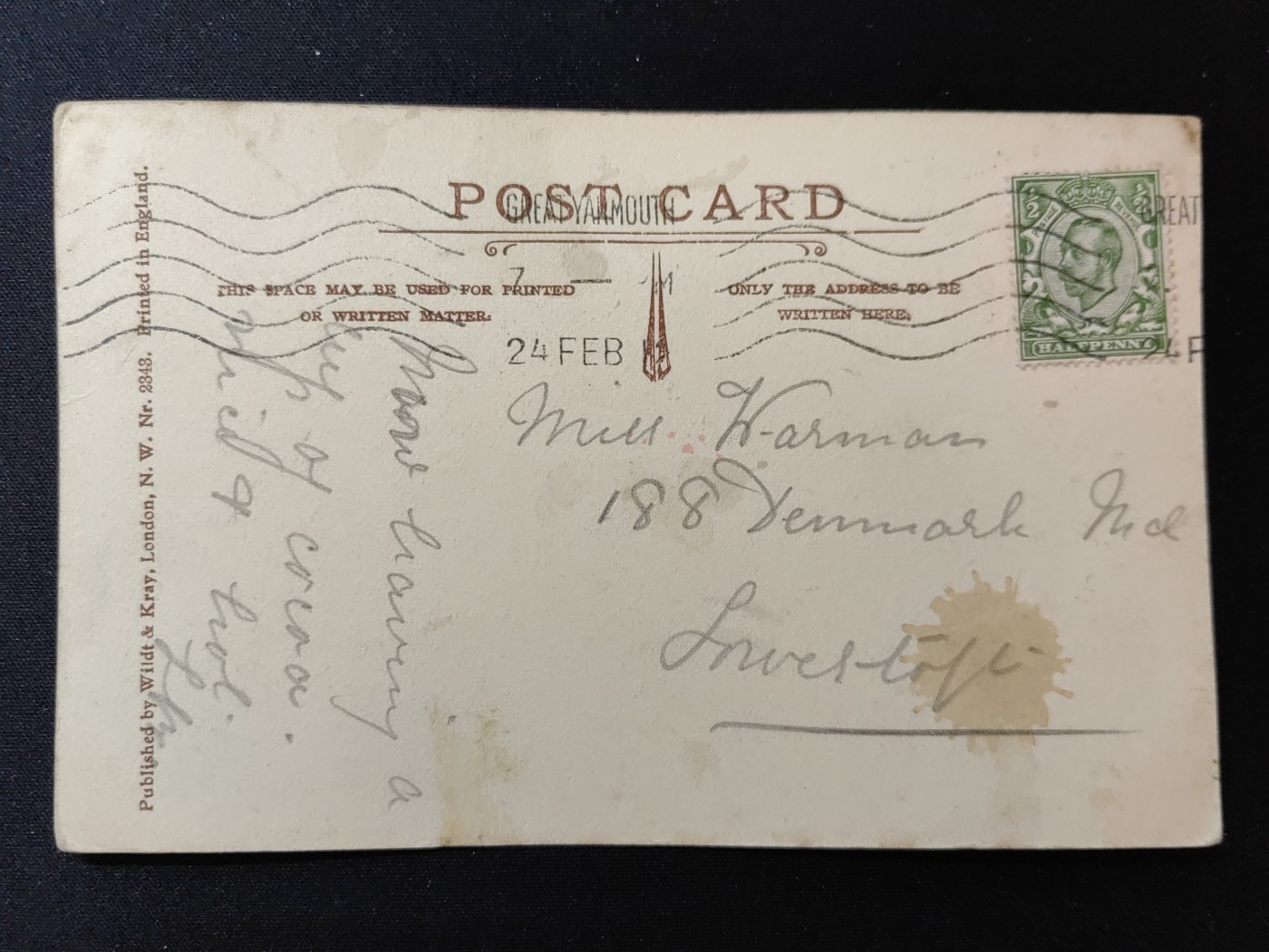 一战时期实寄明信片（精选） 1924年 羊群