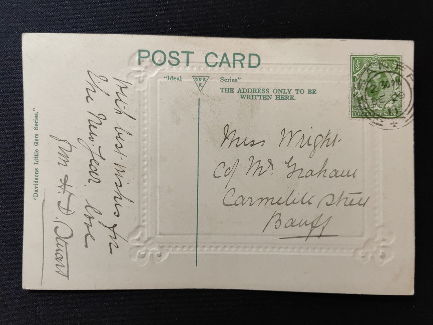 一战时期实寄明信片（精选） 1929年 相框明信片