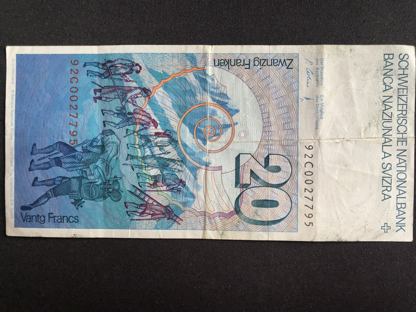 第3期 纸币专场 （无押金，捡漏，全场20包邮，偏远地区除外，接收代拍业务） 瑞士20法郎