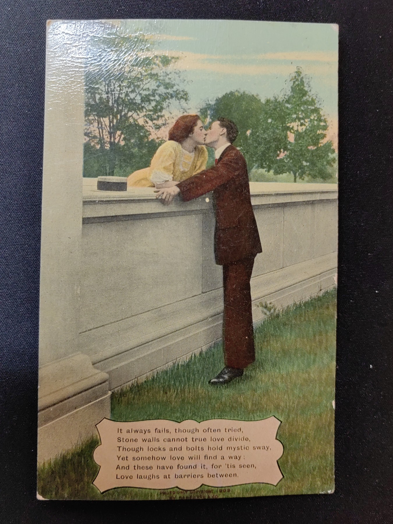 一战时期实寄明信片（精选） 1909年 亲吻