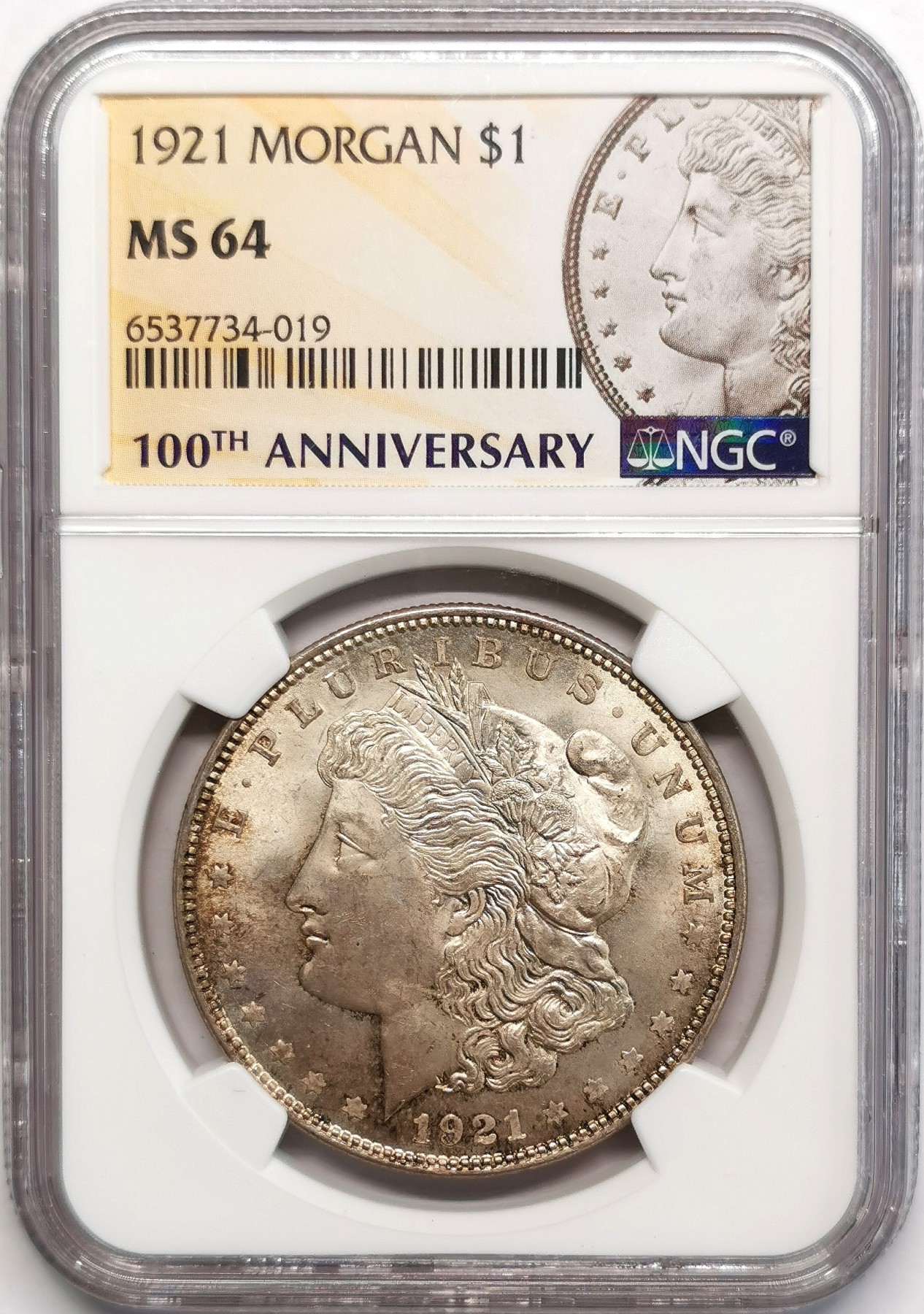 凡希社世界钱币微拍第二百四十八期 1921美国摩根壹元NGC-MS64纪念标签！