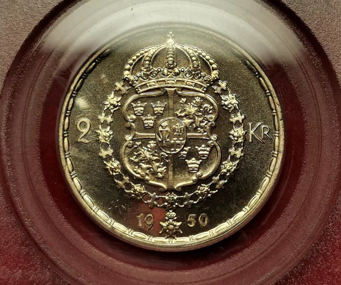 凡希社世界钱币微拍第二百四十八期 1950瑞典流通版三枚套PCGS-PL64/65/66二银一镍类镜面工艺！