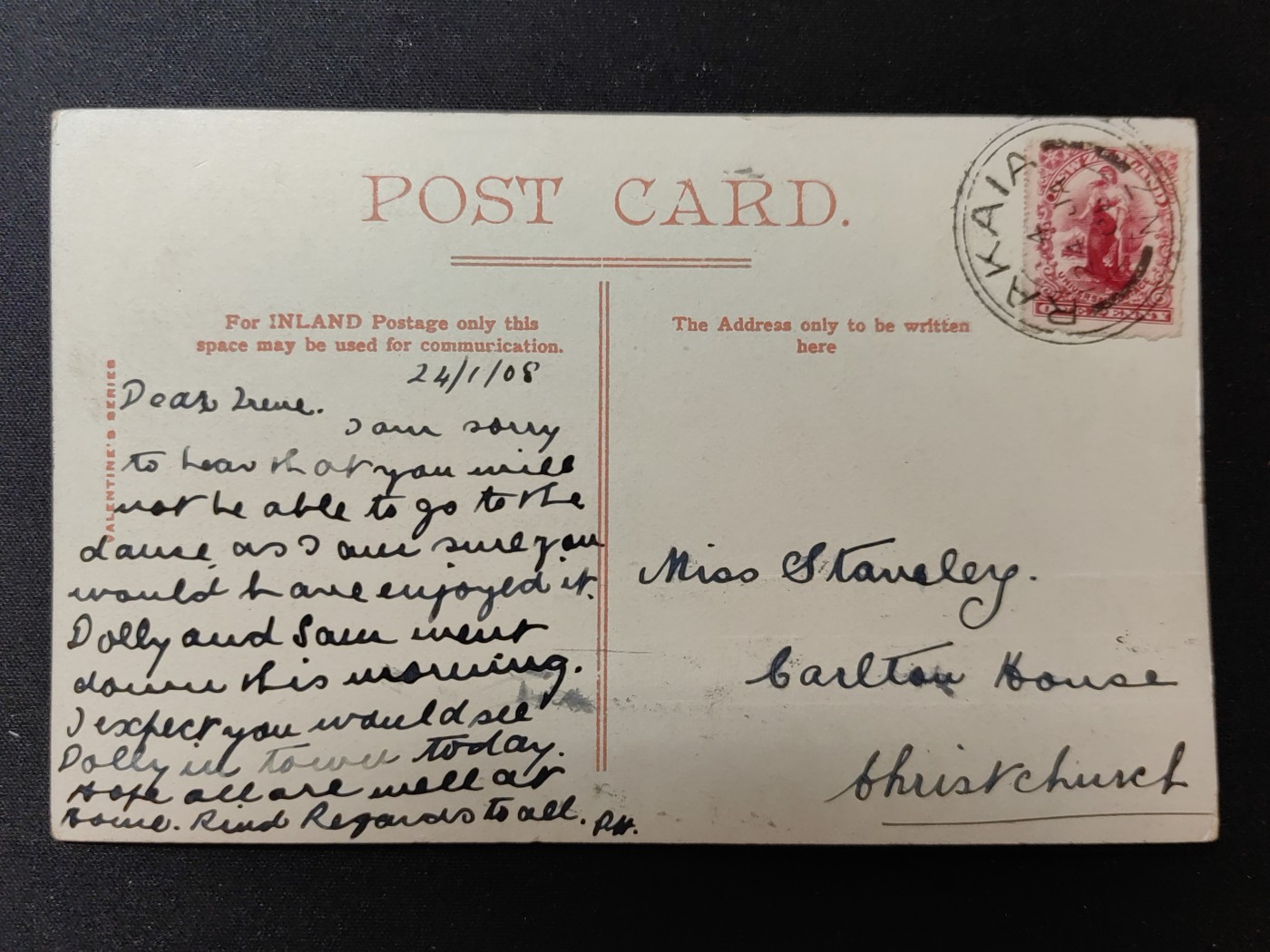 一战时期实寄明信片（精选） 1908年 夜色