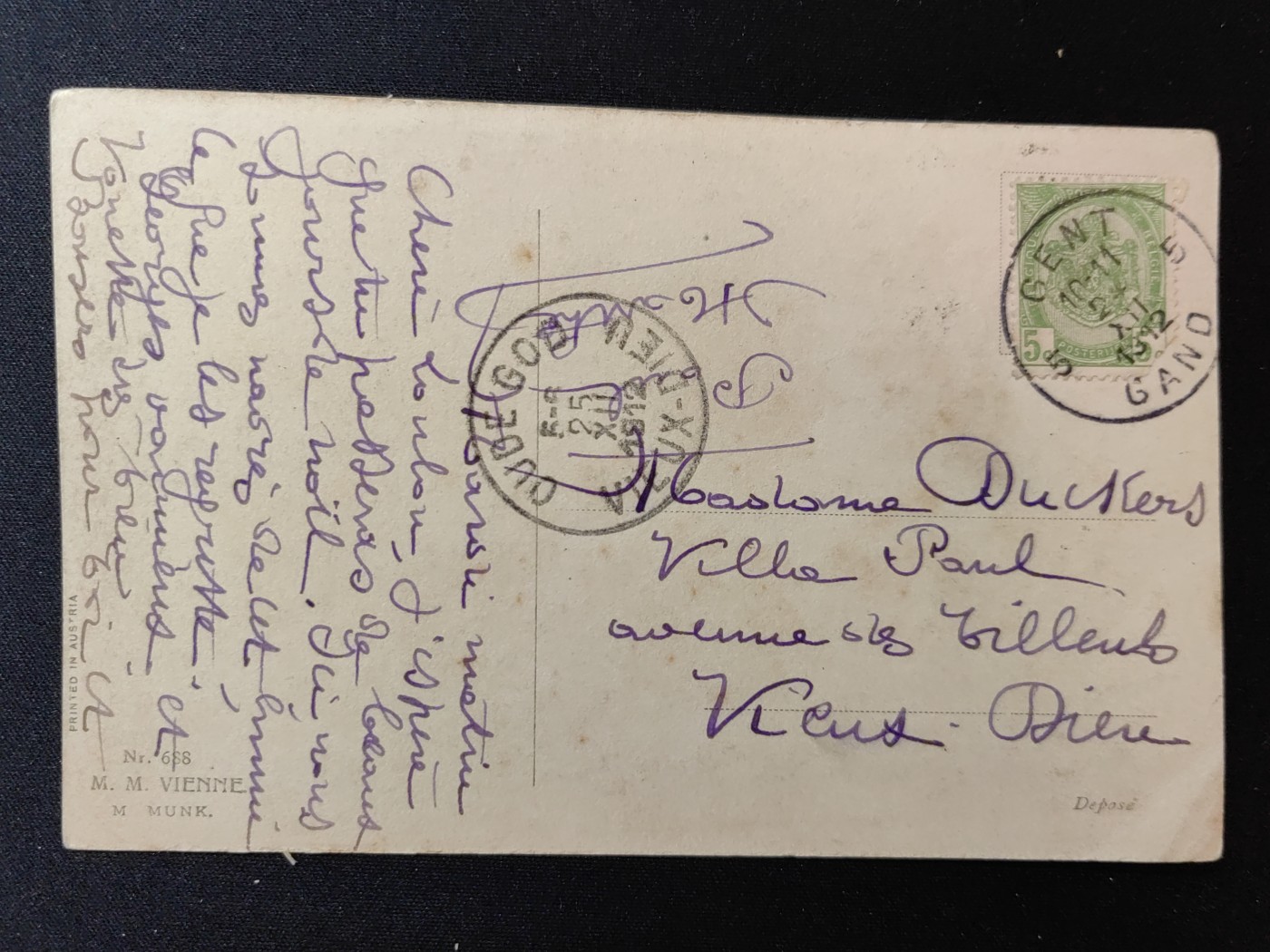 一战时期实寄明信片（精选） 1912年圣诞快乐