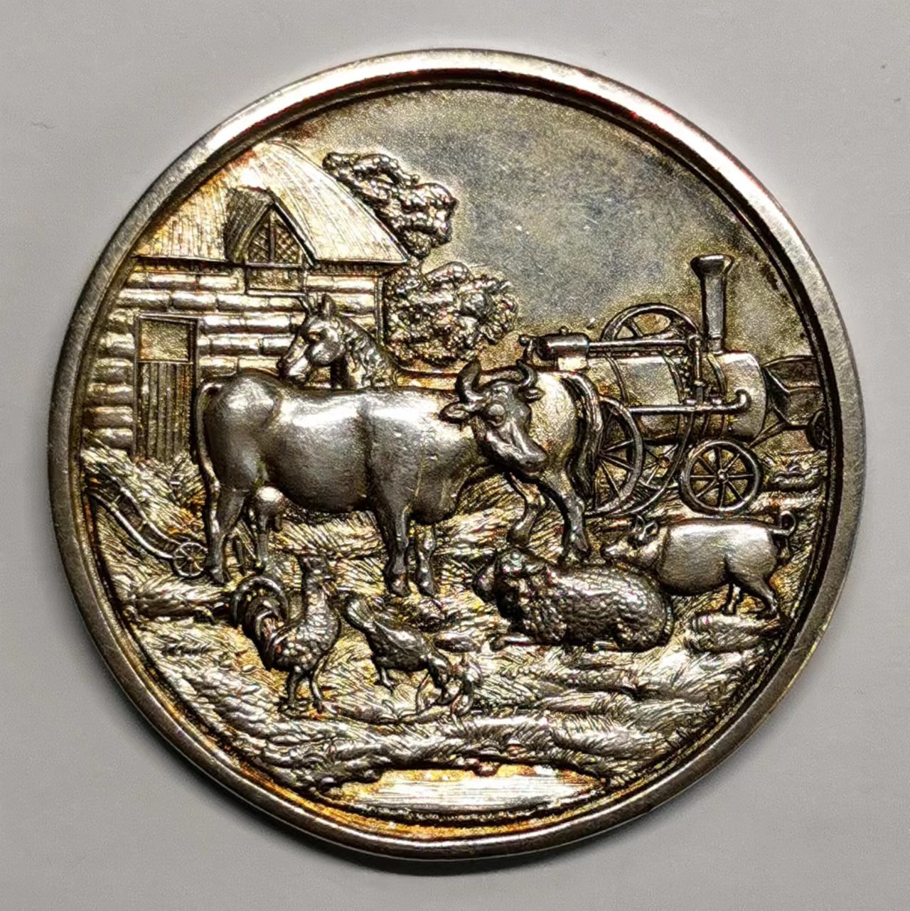 凡希社世界钱币微拍第二百四十八期 十九世纪英国畜牧银章UNC