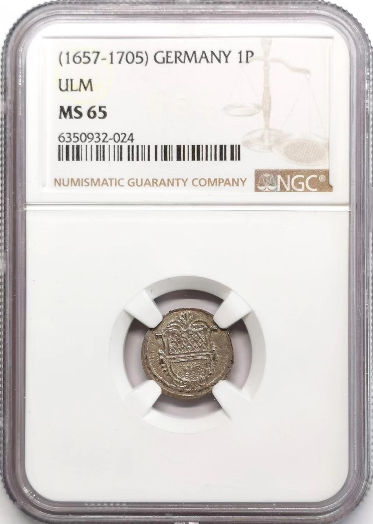 凡希社世界钱币微拍第二百四十八期 1798德国哈尔银芬尼NGC-MS64品相难得！