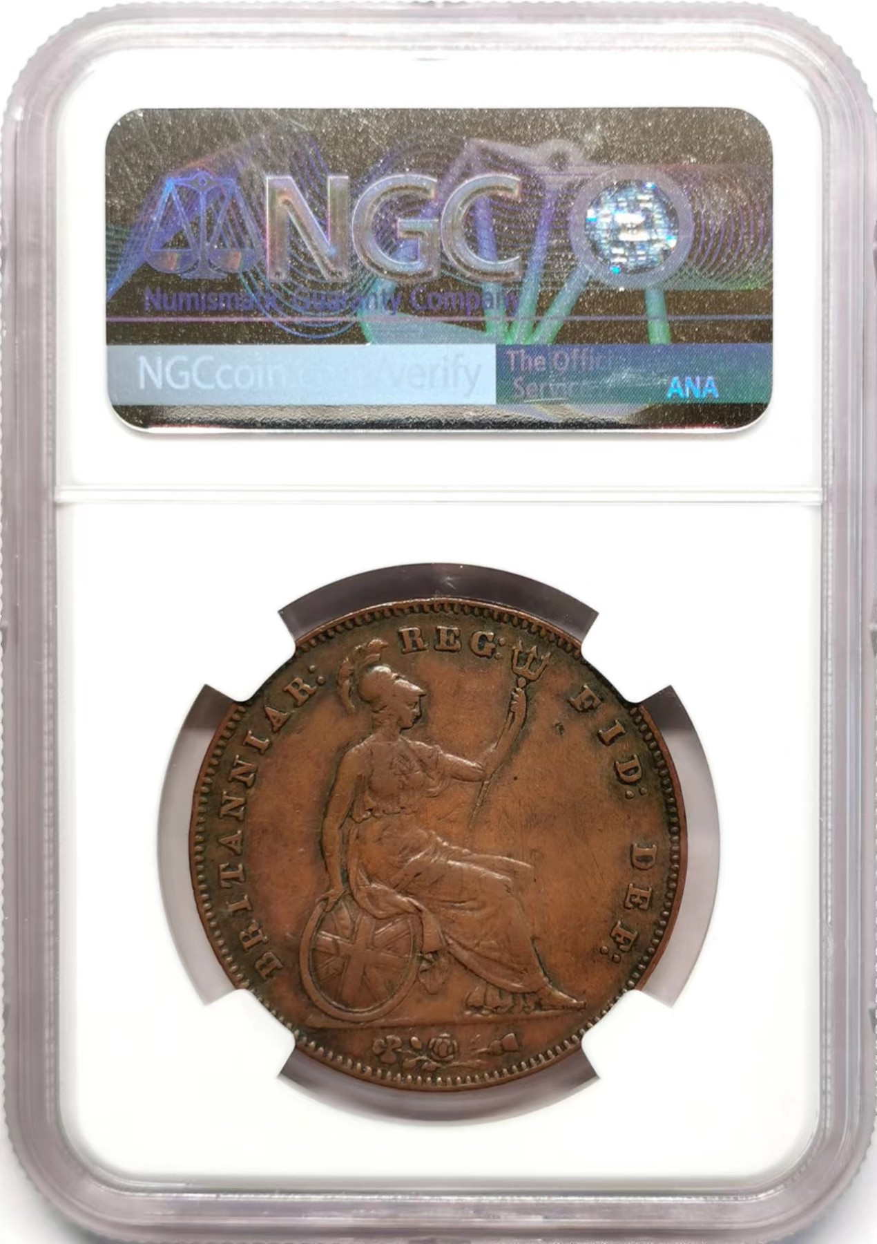 凡希社世界钱币微拍第二百四十八期 1854英国小维便士NGC-VF35