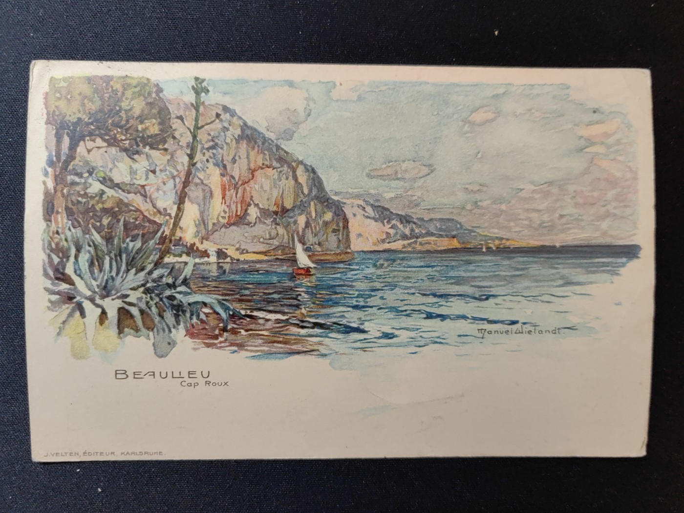 一战时期实寄明信片（精选） 帆船油画