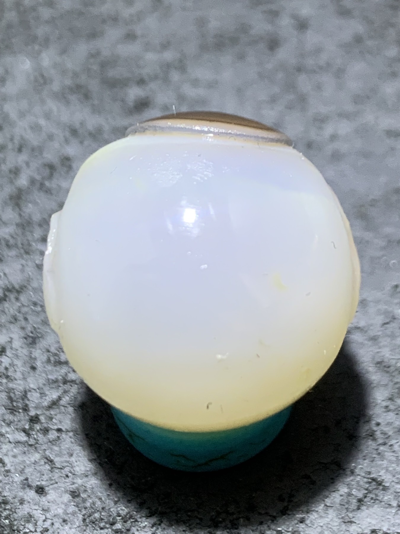 精美高玉化亚光海洋玉髓手工俏色童子圆珠一个！