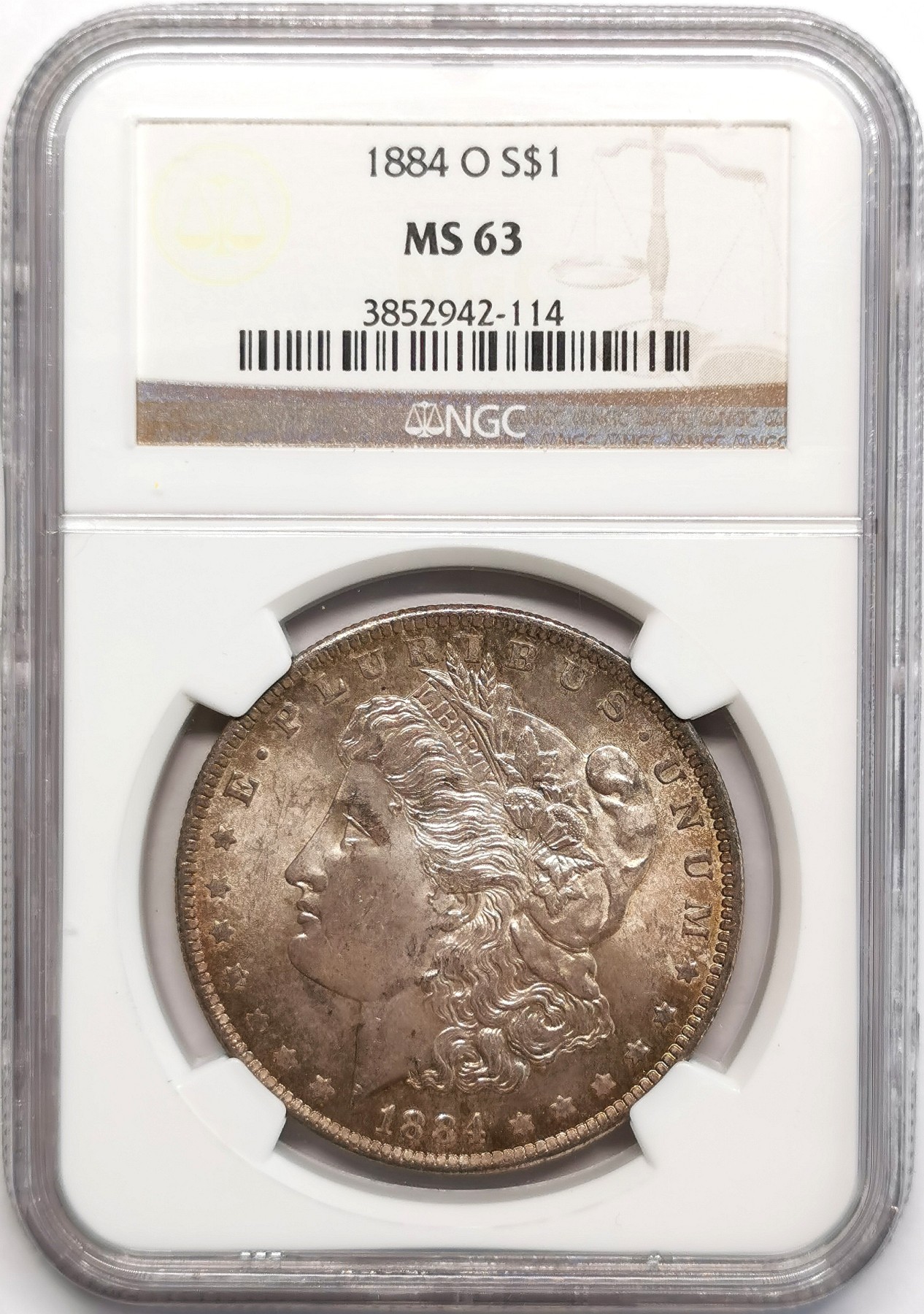 凡希社世界钱币微拍第二百四十八期 1884O美国摩根壹元NGC-MS63