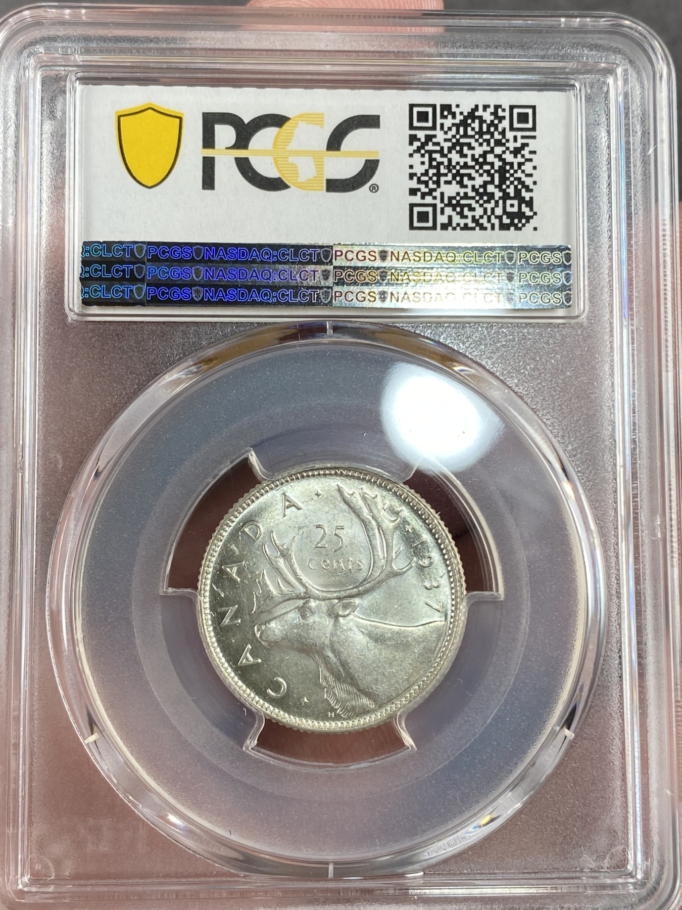 万国钱币拍卖第014期（奢华币宴第一季） PCGS MS62 1937年英属加拿大乔治六世25分银币