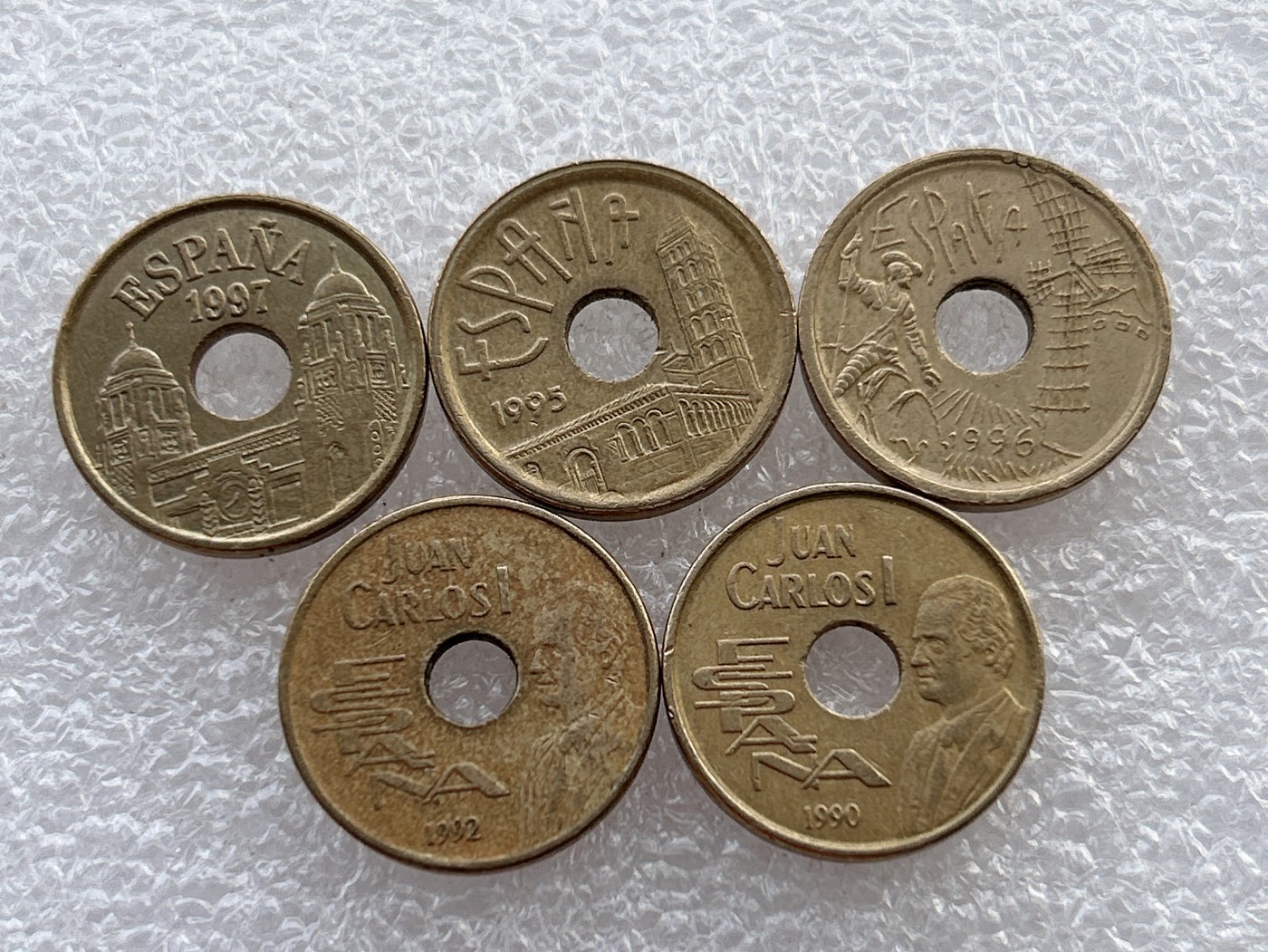 全场一元起拍 世界钱币散币场 第18期 西班牙90年代25比塞塔纪念币