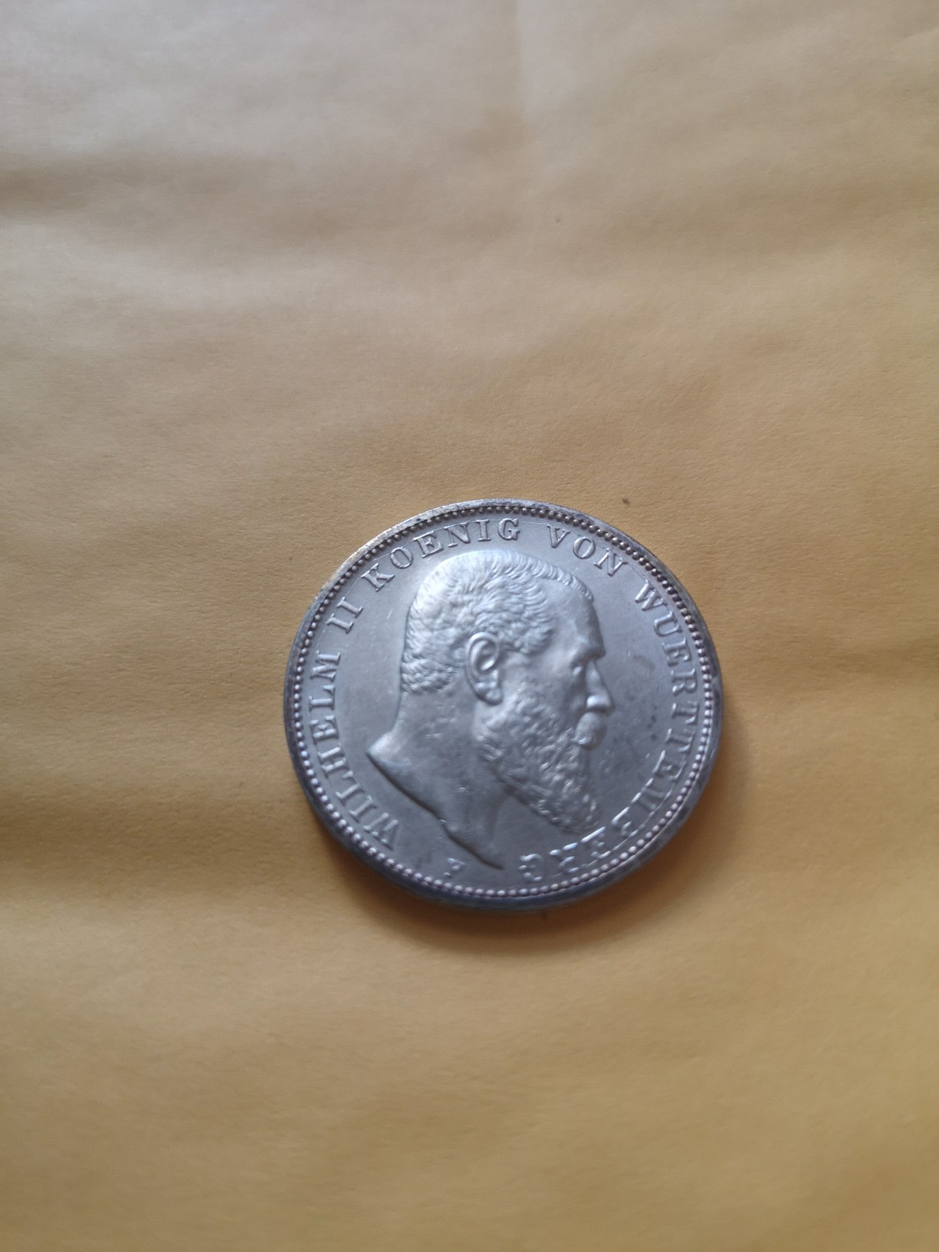 长老汇第35场杂货拍卖 1914德国符腾堡3马克银币，好品