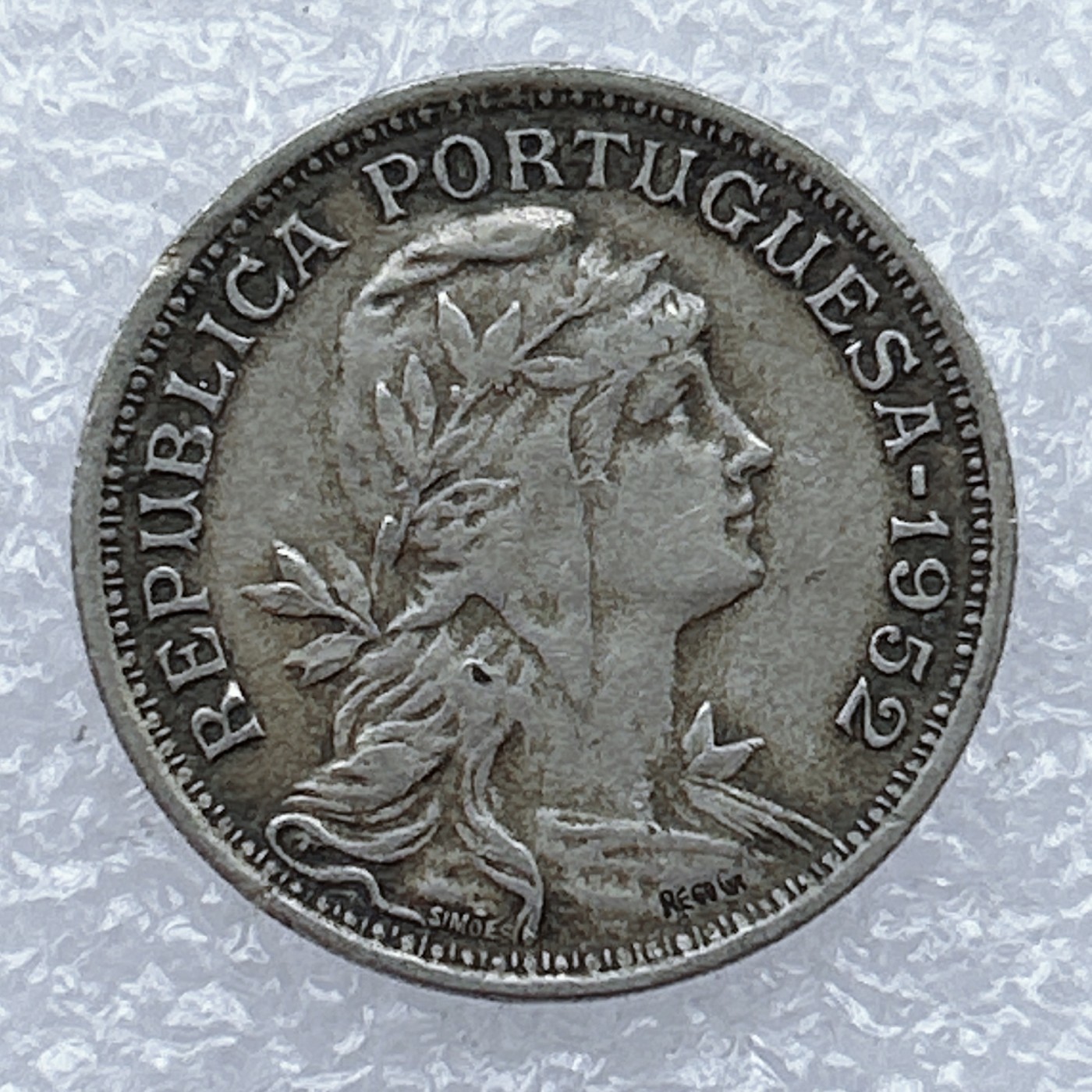 全场一元起拍 世界钱币散币场 第18期 葡萄牙1952年50分 女神版