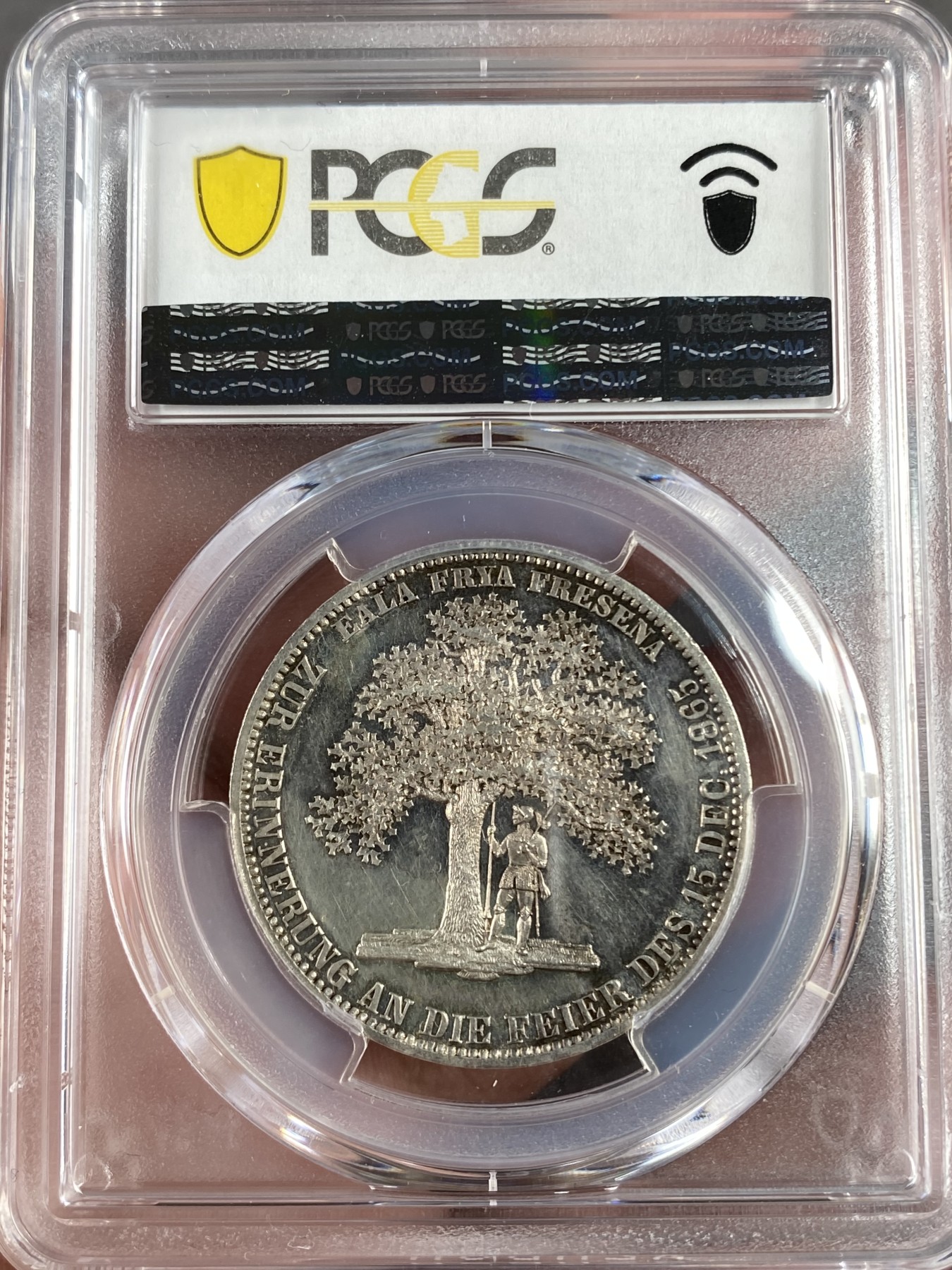 万国钱币拍卖第014期（奢华币宴第一季） PCGS MS62 1865年德国汉诺威乔治五世橡树纪念泰勒 五彩 经典品种 发行量2000枚 几乎在所有拍卖中慢慢“绝迹”