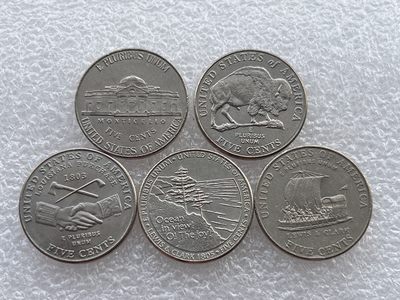 全场一元起拍 世界钱币散币场 第18期 - 美国5美分小全套