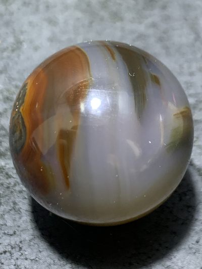 精美天然高玉化原皮巴西玛瑙2.4大圆珠一颗 - 精美天然高玉化原皮巴西玛瑙2.4大圆珠一颗