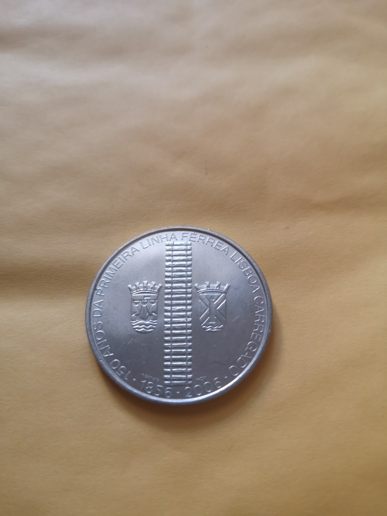 长老汇第35场杂货拍卖 2006葡萄牙里斯本-卡拉加斯铁路建成150周年8埃斯库多斯银币