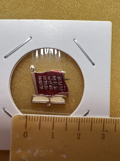 红色收藏真品像章专拍 - 高举毛泽东…