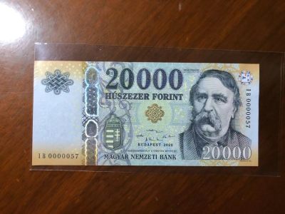🌼甜小邱世界纸币收藏💐第82期🐇🌼 - 全新UNC 匈牙利 20000福林 57号十位号 2020 最高值