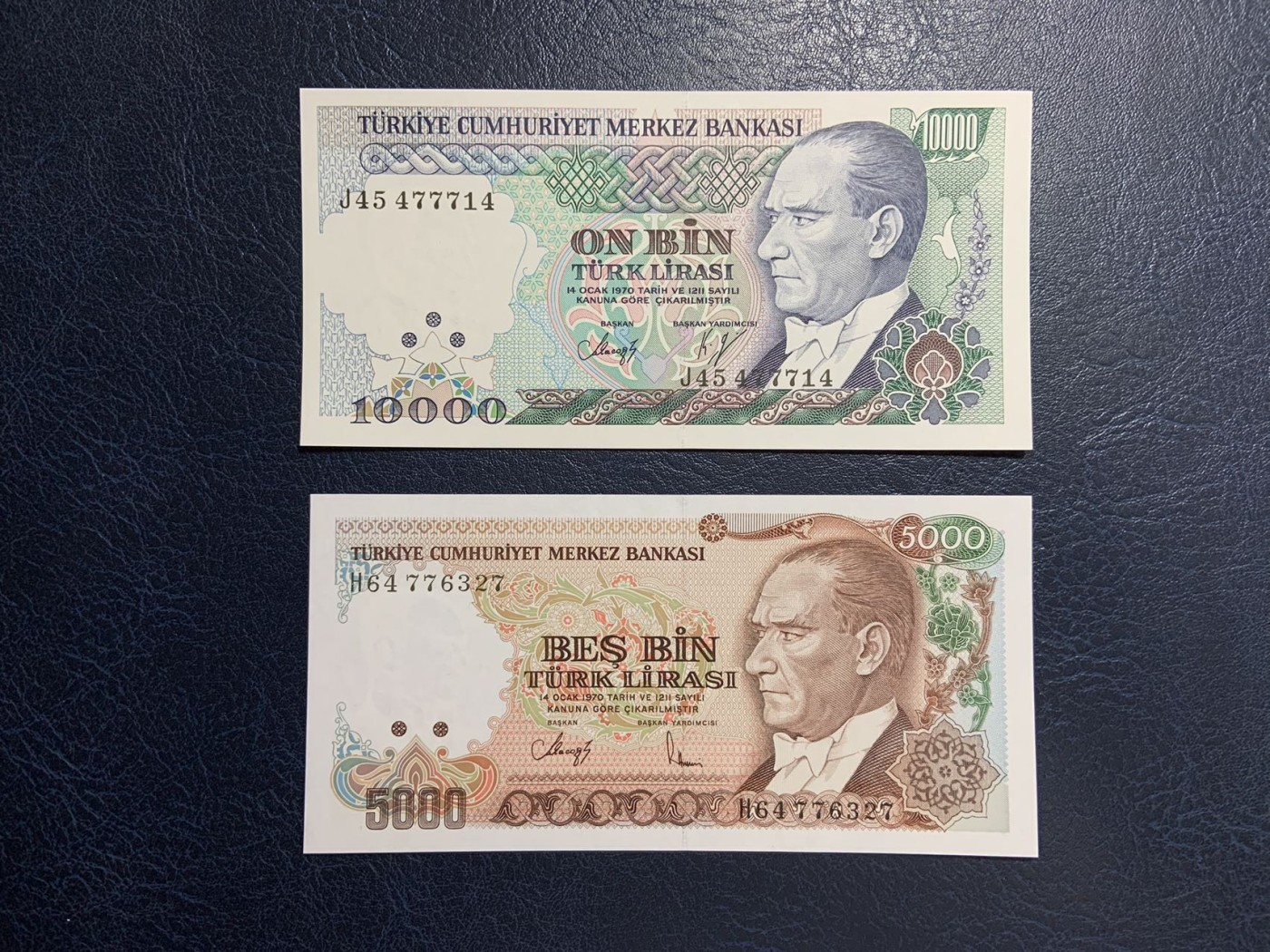 收藏联盟Quantum Auction 第283期拍卖  土耳其1982-1992年5到1000000里拉两套15张 品相全新UNC