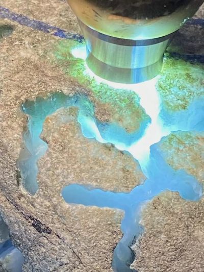 AF-QF007   1.3公斤公斤老敞口后江天空蓝手镯料 AF-QF007   1.3公斤公斤老敞口后江天空蓝手镯料