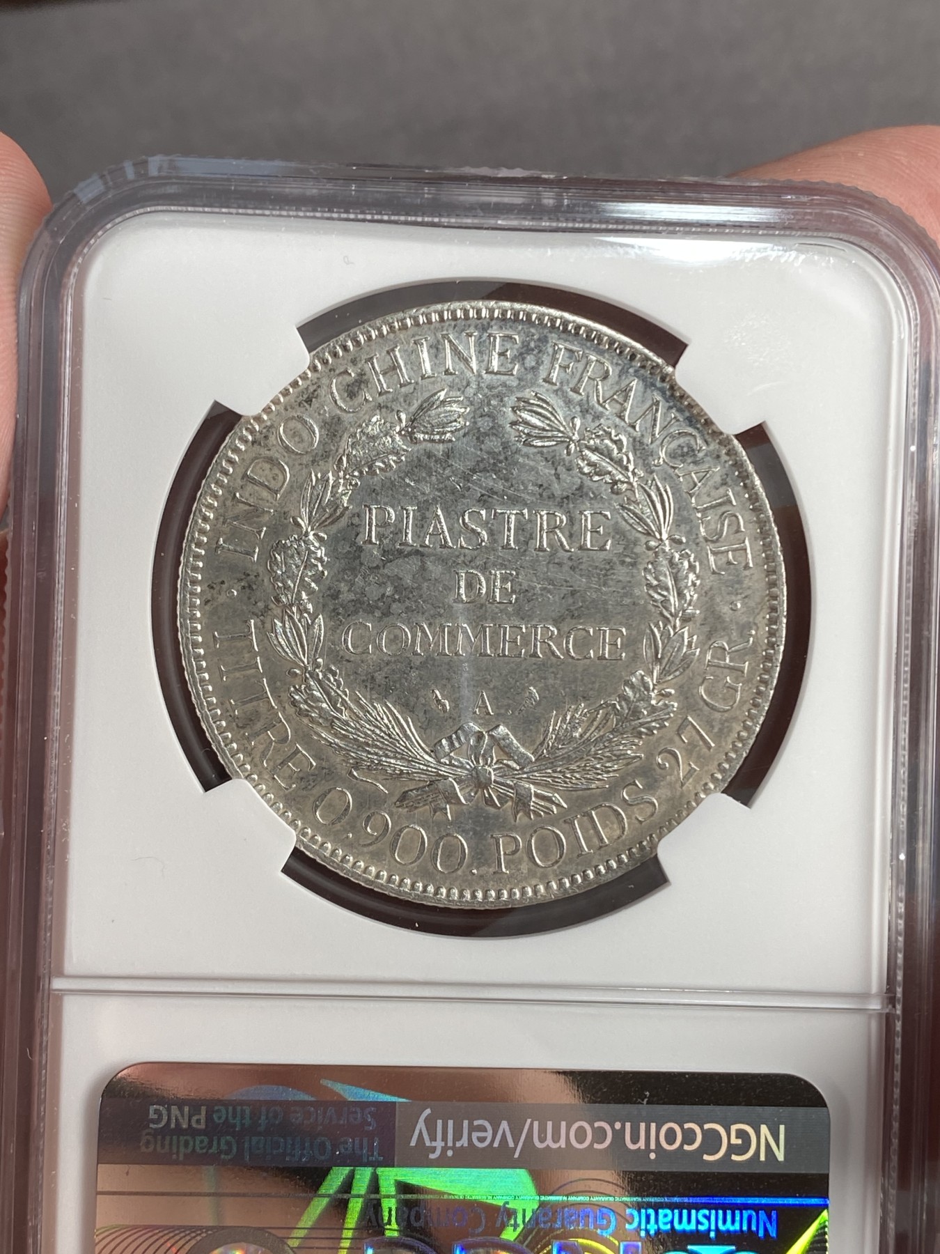 万国钱币拍卖第014期（奢华币宴第一季） NGC UNCD 1907A法属印支坐洋1皮阿斯特