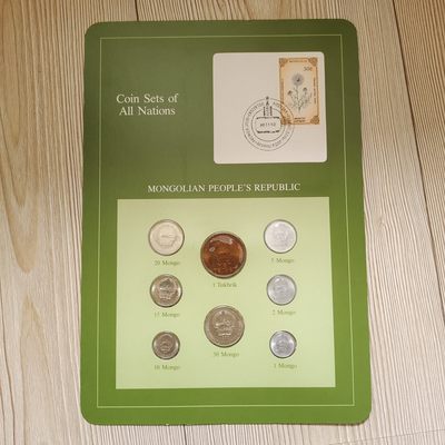 0起1加-纯粹捡漏拍-226各类卡装币低佣金包邮加场 - 【富兰克林套币系列】蒙古8枚绿卡