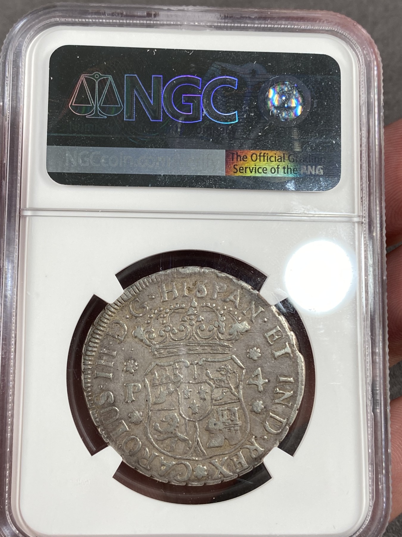 万国钱币拍卖第014期（奢华币宴第一季） NGC VFD 1770年西属瓜地马拉4R地球银币 原味状态 有分几率蛮大