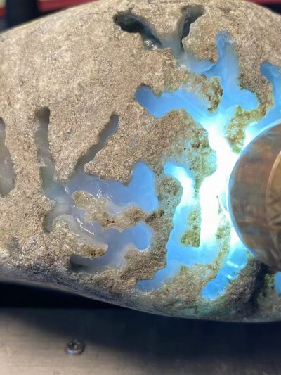 AF-QF007   1.3公斤公斤老敞口后江天空蓝手镯料 AF-QF007   1.3公斤公斤老敞口后江天空蓝手镯料