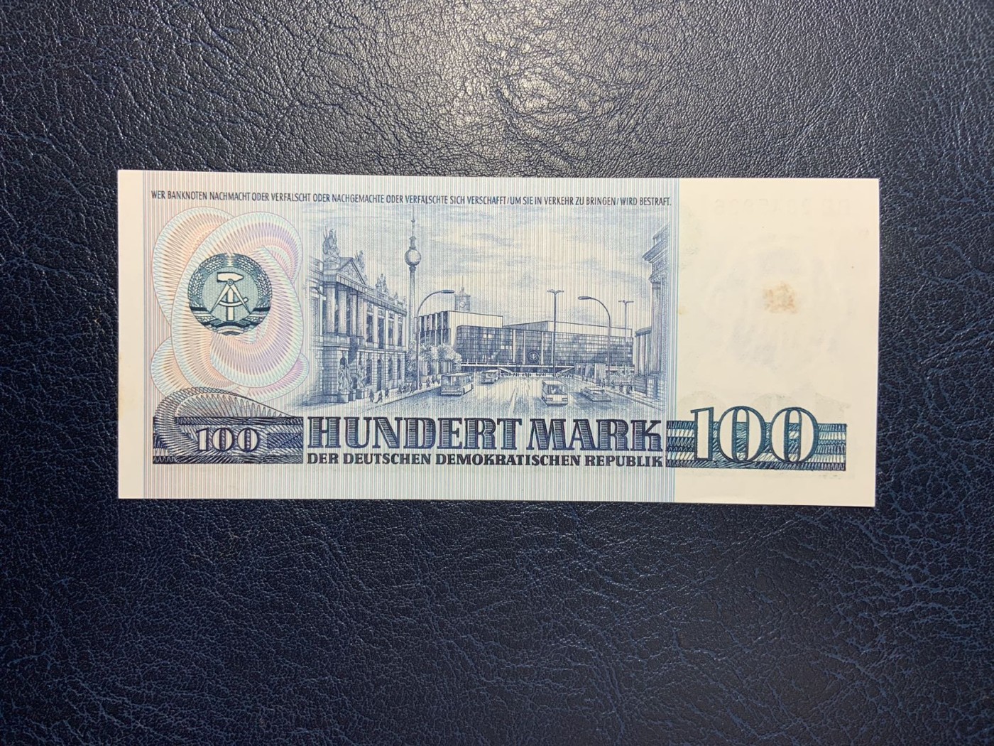 收藏联盟Quantum Auction 第283期拍卖  德国民主国家1975年100马克 品相UNC- 东柏林街景