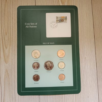 0起1加-纯粹捡漏拍-226各类卡装币低佣金包邮加场 - 【富兰克林套币系列】马恩岛7枚绿卡