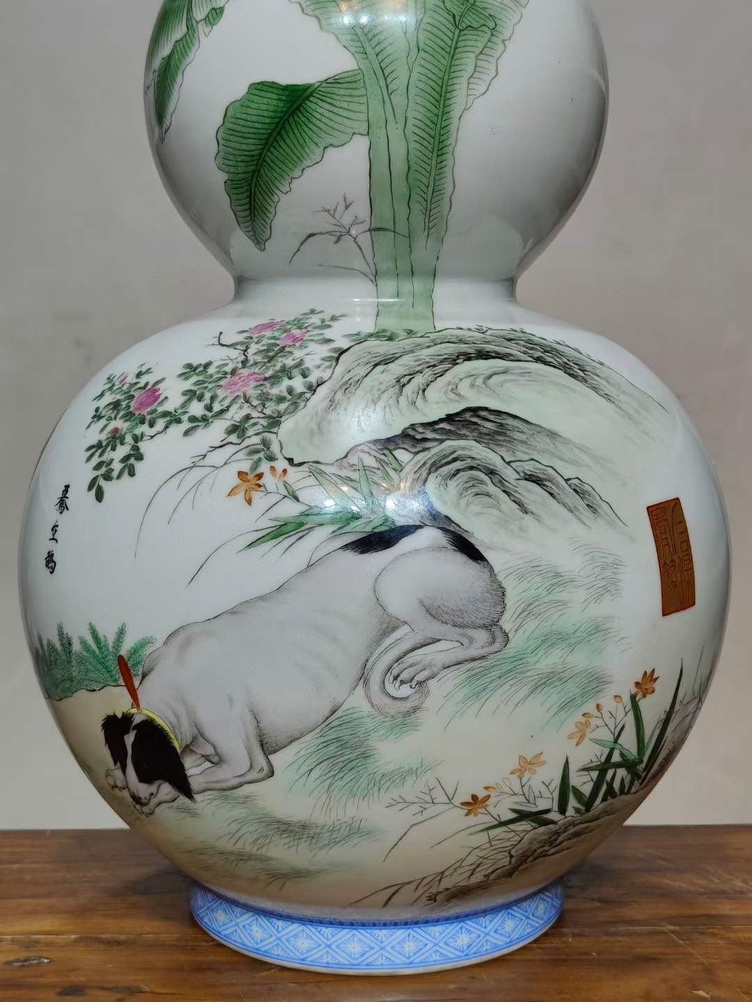 美品·款识“大清乾隆年制”“郎世宁恭绘”精工细作满工粉彩“蓦空鹊