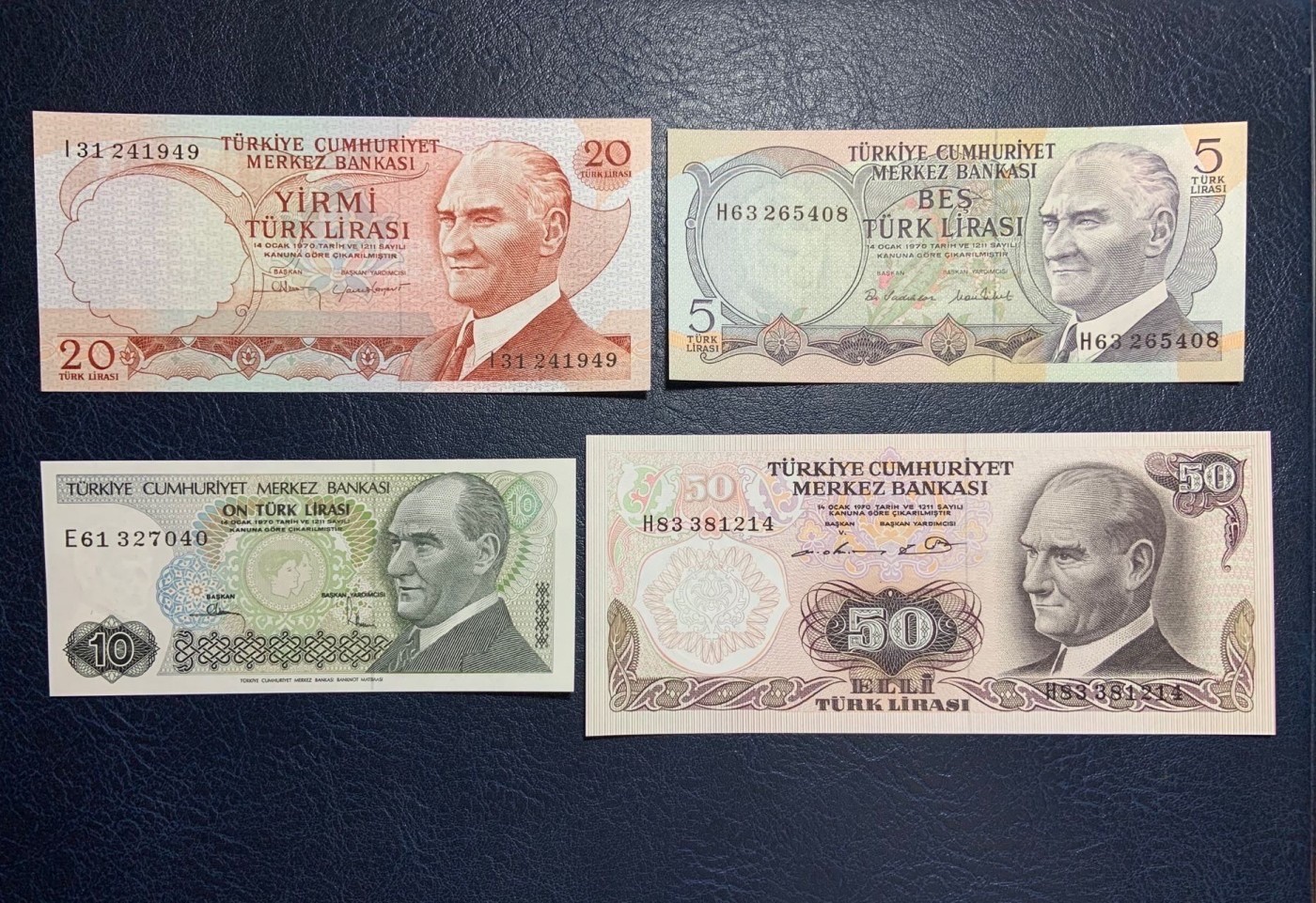 收藏联盟Quantum Auction 第283期拍卖  土耳其1982-1992年5到1000000里拉两套15张 品相全新UNC