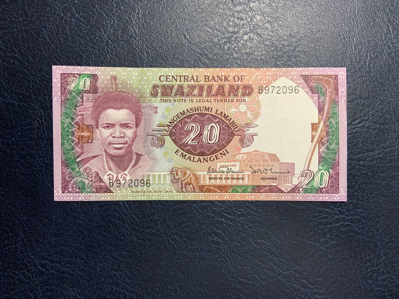 收藏联盟Quantum Auction 第283期拍卖  斯威士兰1987年20艾玛兰吉尼 品相如图 最大面值