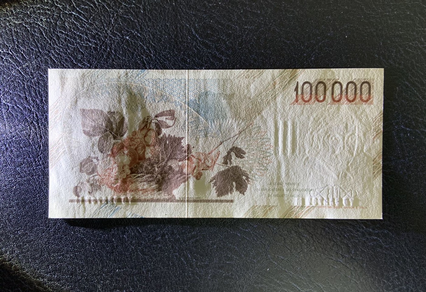 收藏联盟Quantum Auction 第283期拍卖  意大利1983年100000里拉 品相UNC 票面有滚轮印和边角微瑕 