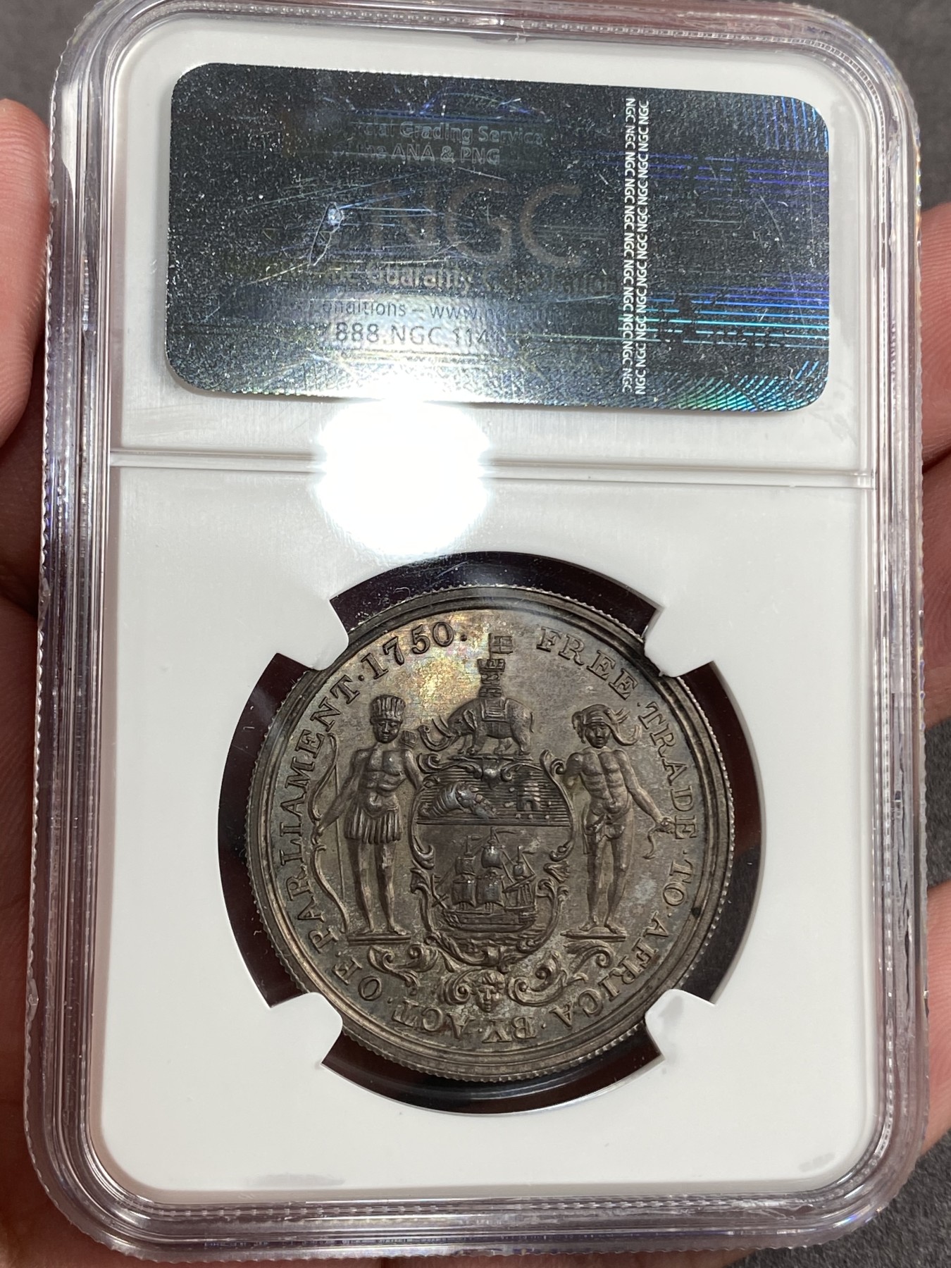 万国钱币拍卖第014期（奢华币宴第一季） NGC PF62 1818年英属精制黄金海岸乔治三世1阿基，名誉经典品种，普制发行量1085，精制不详，但可以肯定是非常稀少的存在，很多年前就是贵价品种，各类大拍几乎绝迹，原味包浆，英属大神Remick旧藏。