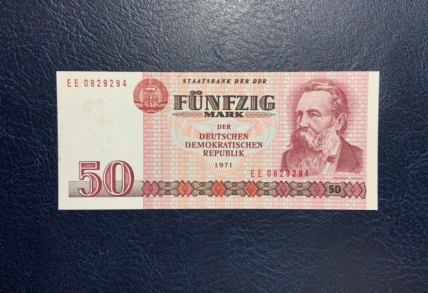 收藏联盟Quantum Auction 第283期拍卖  德国民主国家1971年50马克 品相UNC-