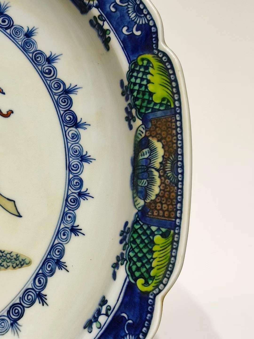 美品·款识“一善堂制”精工细作满工青花粉彩历史人物故事纹赏盘