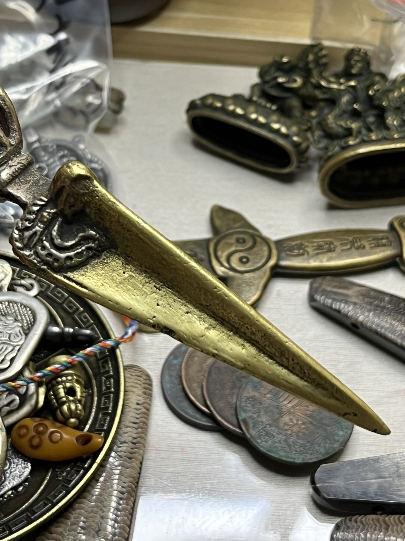 藏传文玩合集 藏传——马头明王九股金刚杵