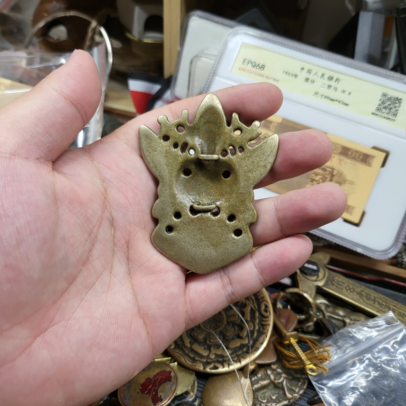 藏传文玩合集 藏传托甲大鹏鸟