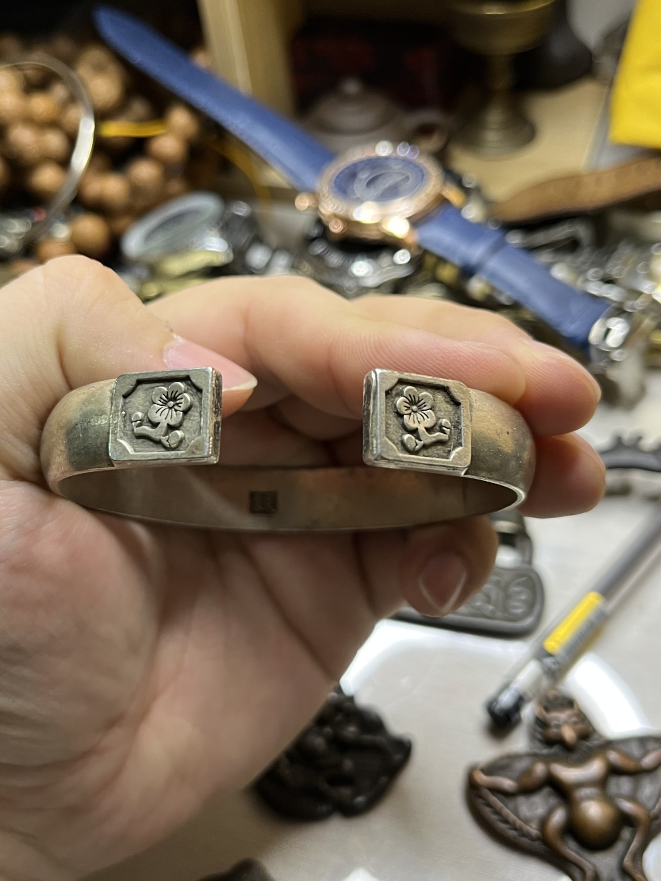 藏传文玩合集 藏传——六字真言手镯