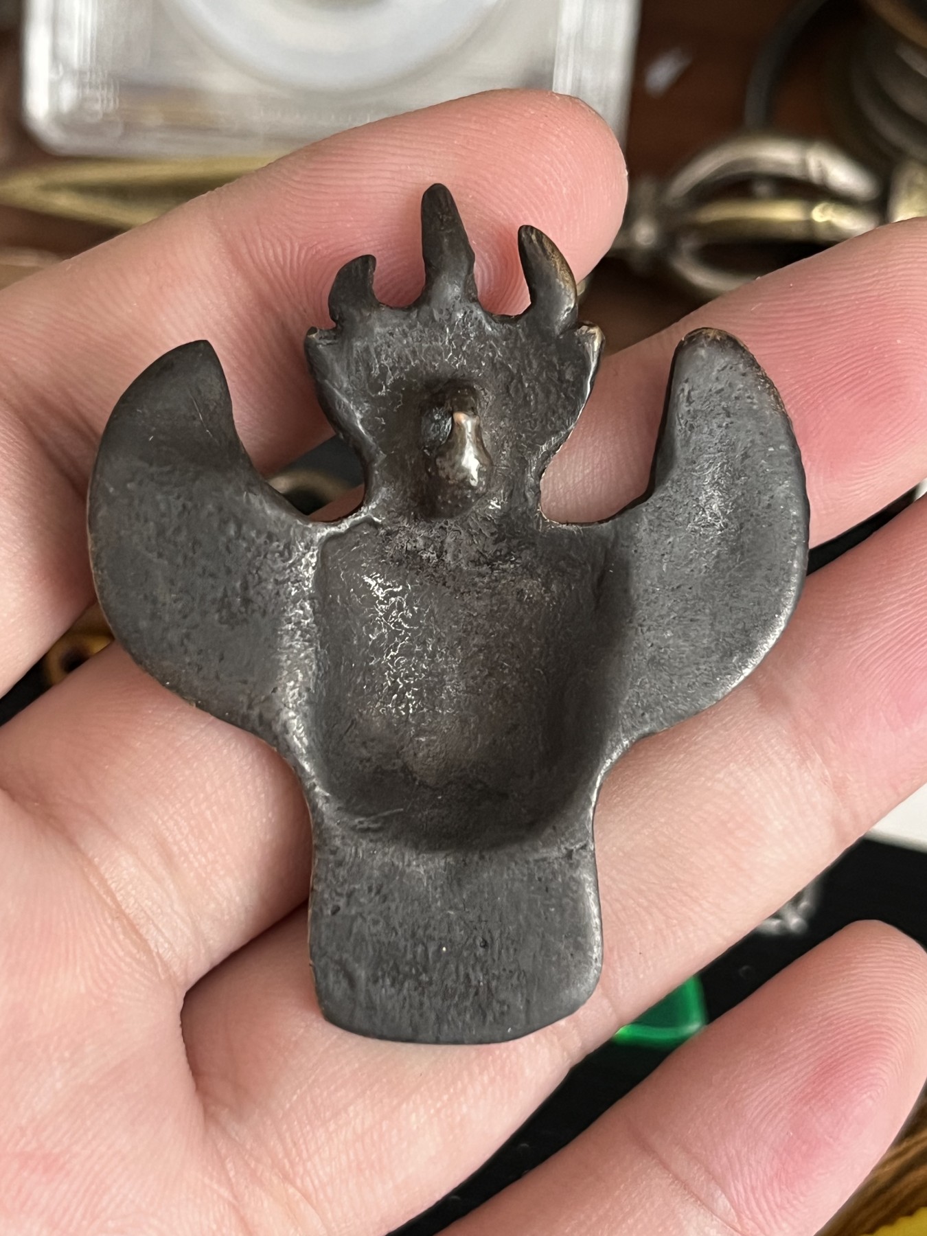 藏传文玩合集 天铁大鹏鸟托架甲