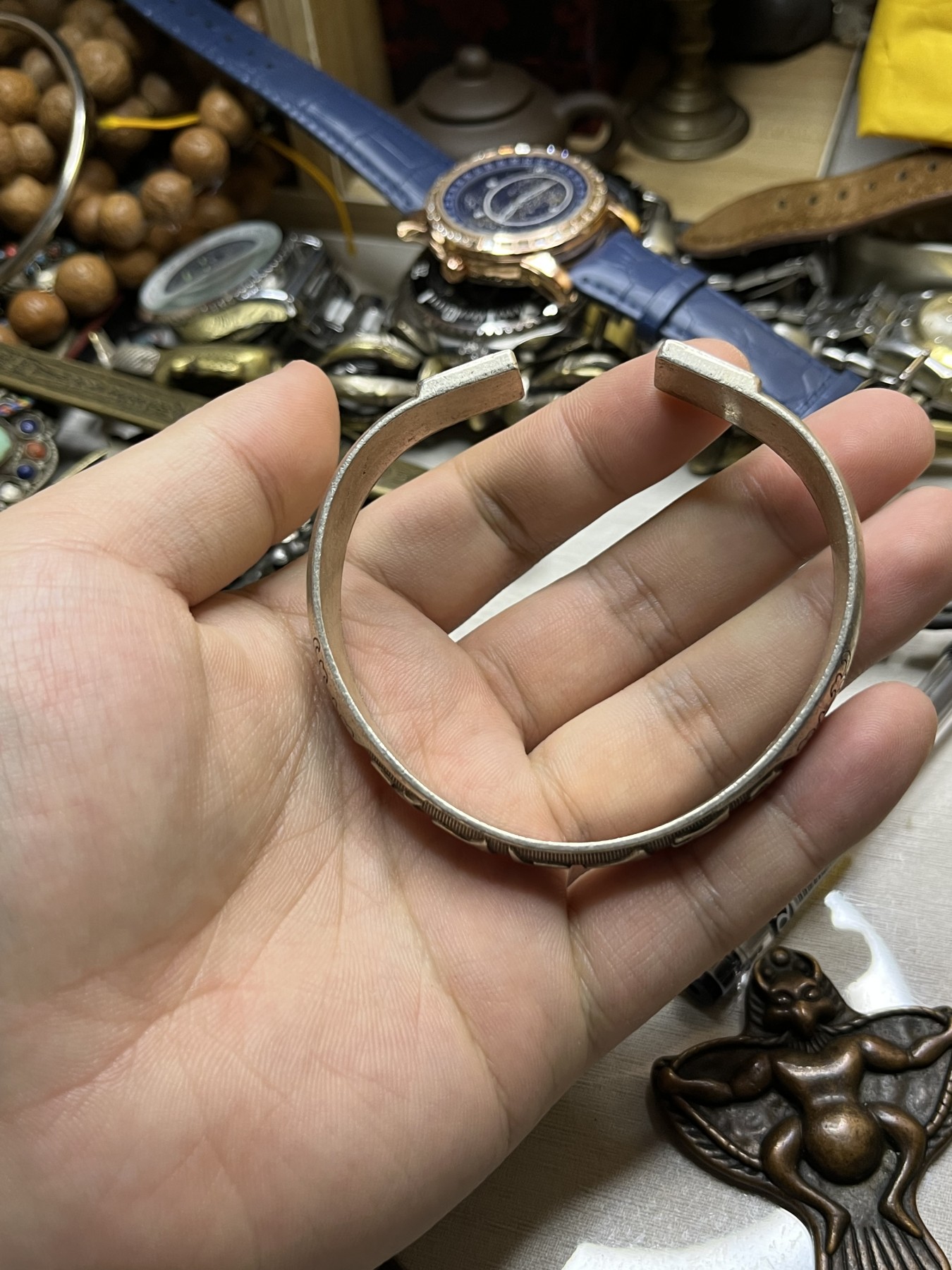 藏传文玩合集 藏传——六字真言手镯