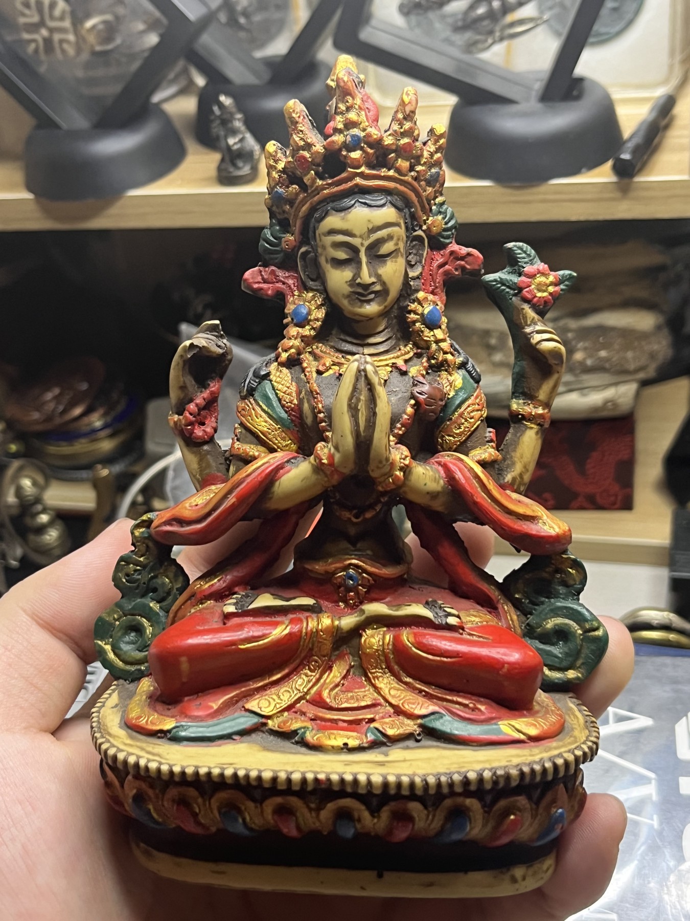 藏传文玩合集 尼泊尔四臂观音