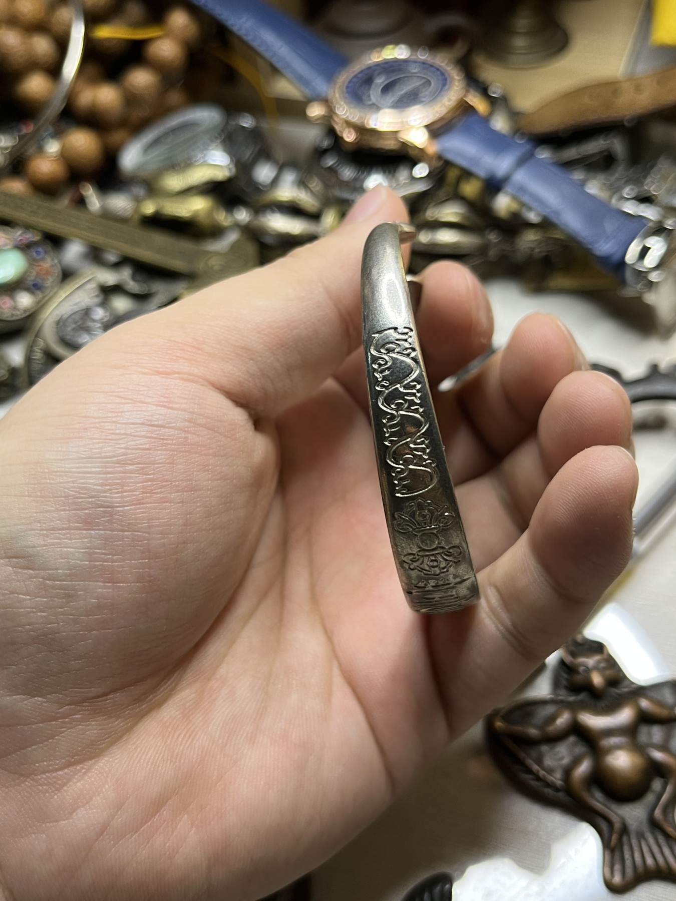 藏传文玩合集 藏传——六字真言手镯