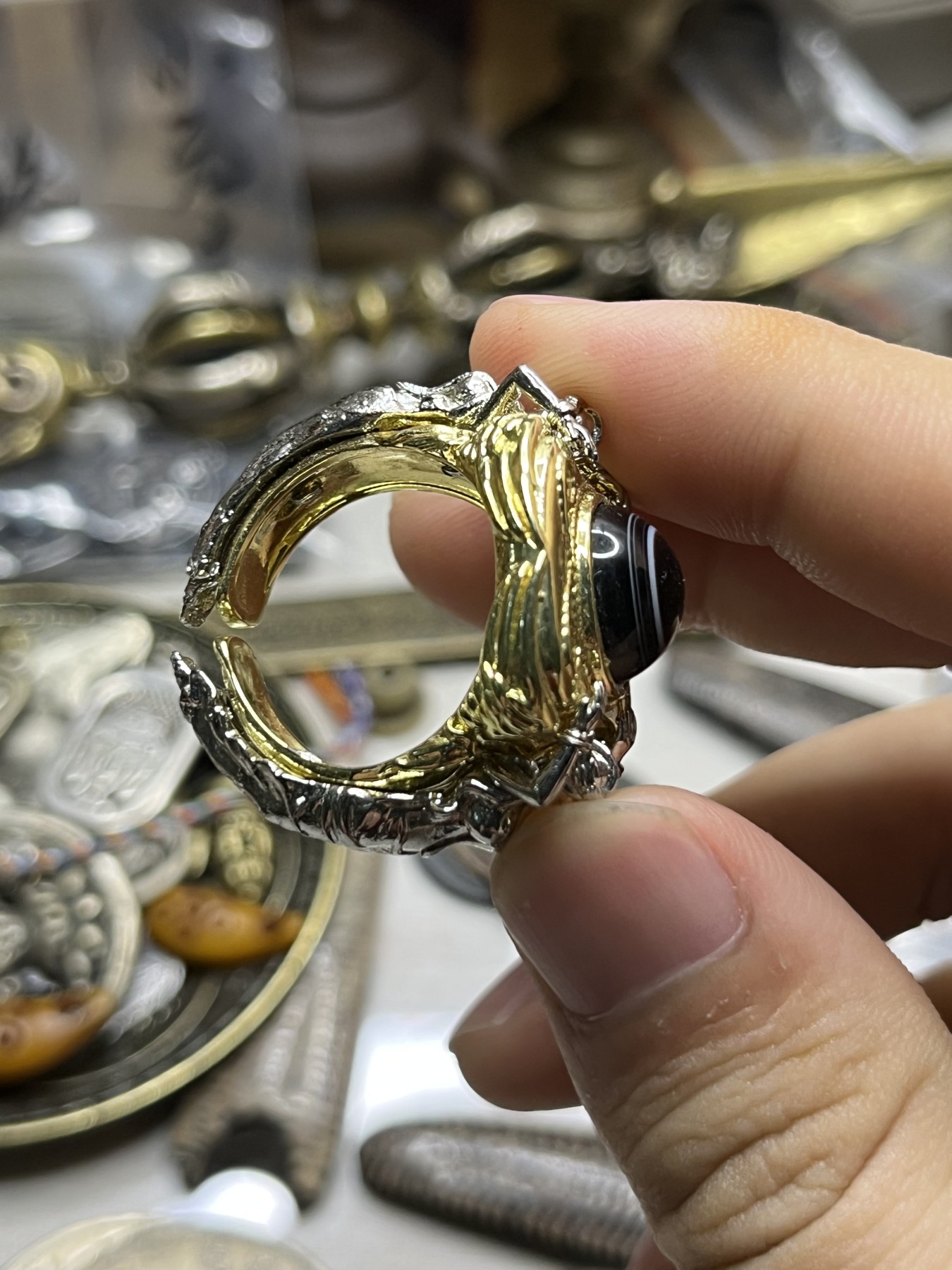 藏传文玩合集 藏传——天珠戒指