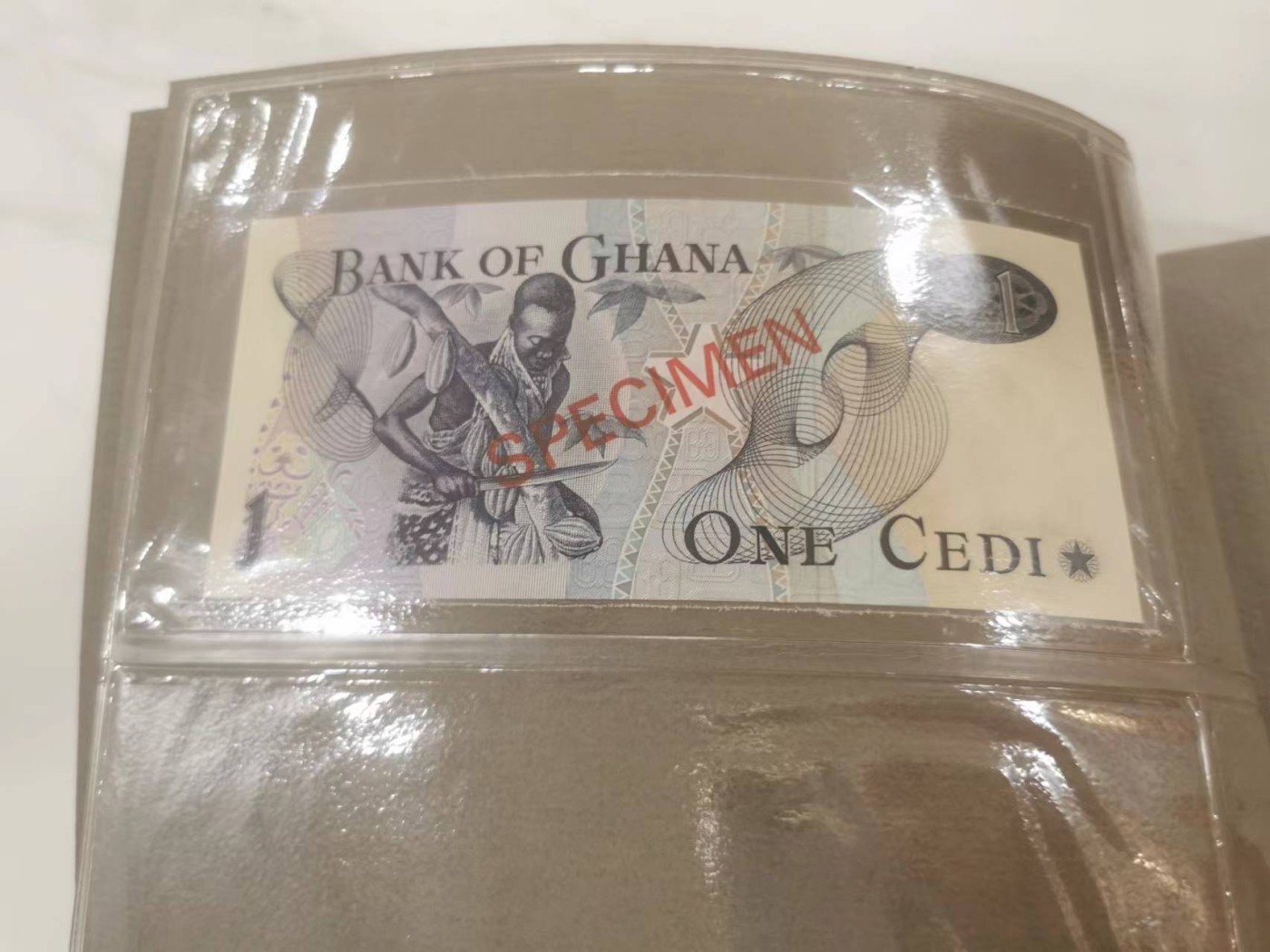 249.【鲸贝乐淘★两拍包邮】三字经·第“三纲者，君臣义”号拍卖 【加纳🇬🇭★全同号全套票样带三证书】1978年加纳全套4张票样样币，编号0088922，1.2.5.10元，全新全品UNC，拍中整本送册子