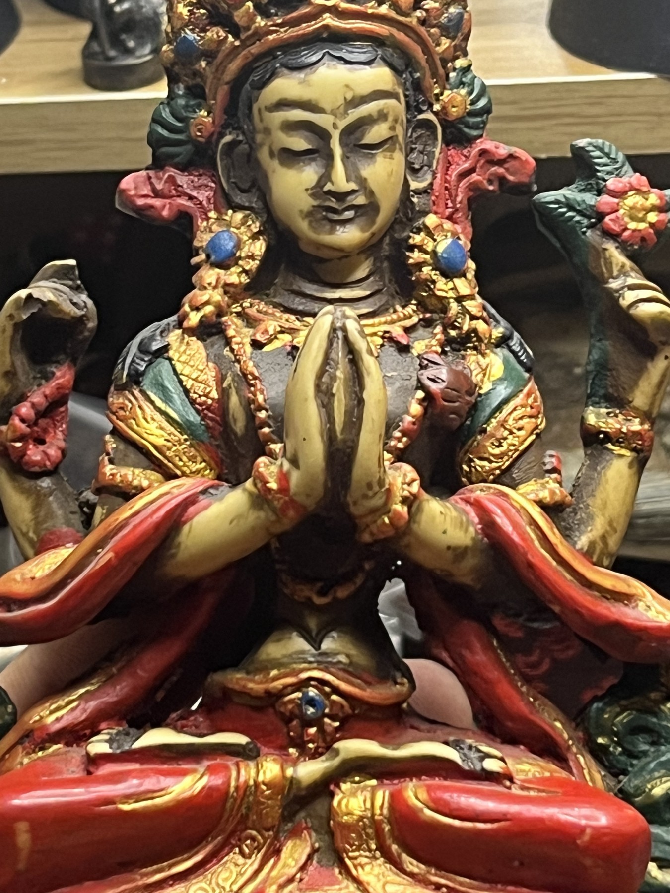 藏传文玩合集 尼泊尔四臂观音